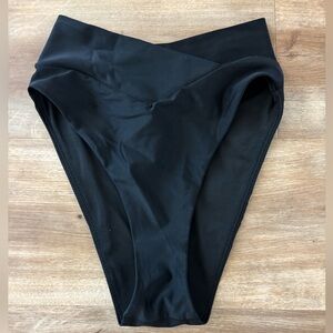 Aerie Black High-Waist Bikini Bottoms